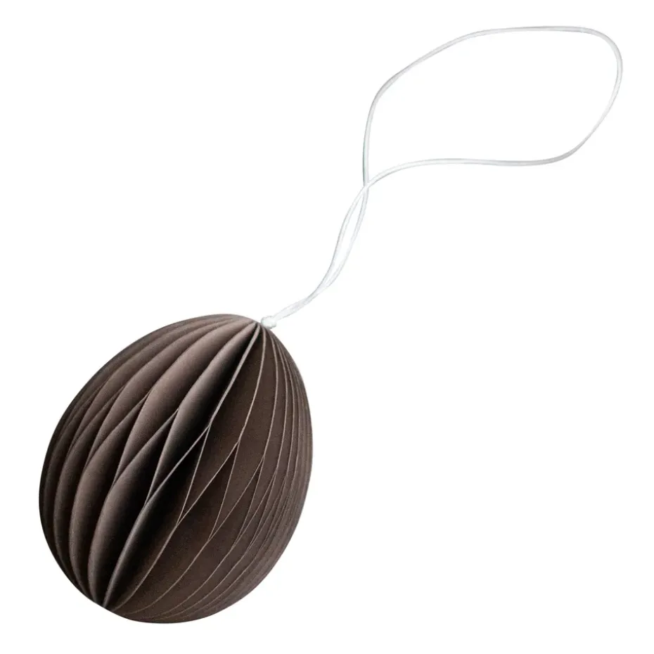 Décoration de Pâques en papier Ovoid 7 cm, Brown