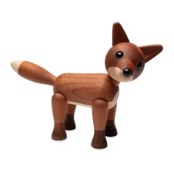 Décoration Foxy renard 12 cm, Acajou