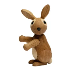 Décoration lapin Bounce 9,5 cm, Chêne