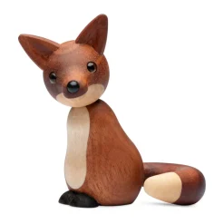 Décoration Roxy renard 10 cm, Acajou