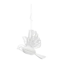 Décoration suspendue en forme d'oiseau en papier lot de 2, Naturel
