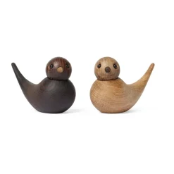 Décoration Sweeties hirondelle 5,4 cm 2 pièces, Chêne