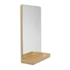 Design Letters Miroir mural avec étagère, Beige