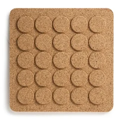Dessous de casserole carré Dots 20x20 cm, Marron