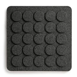 Dessous de casserole carré Dots 20x20 cm, Noir