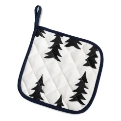 Dessous de plat matelassé Gran 21x21 cm, Blanc-noir