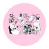 Dessous de plat Moomin 80 Ø21 cm, Rose