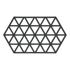 Dessous de plat Triangles 14x24 cm, Black