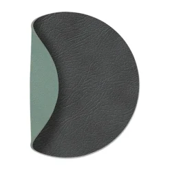 Dessous de verre Cloud-Nupo réversible circle 1 pièce, Gris Anthracite -Vert pastel