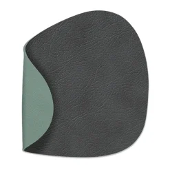 Dessous de verre Cloud-Nupo réversible curve 1 pièce, Gris Anthracite -Vert pastel