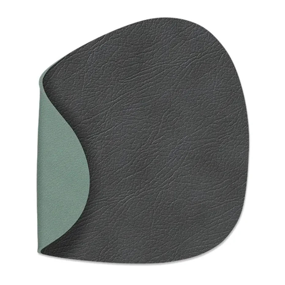 Dessous de verre Cloud-Nupo réversible curve 1 pièce, Gris Anthracite -Vert pastel