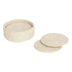 Dessous de verre Ella Ø10,5 cm Lot de 6, Blanc pur