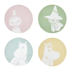 Dessous de verre Moomin Ø10 cm 4 Pièces, Moomin characters