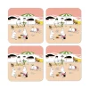Dessous de verre Mumin été 2021 Lot de 4, Abricot-sand