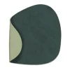 Dessous de verre Nupo curve réversible 1 pièce, Dark green-olive green