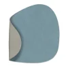 Dessous de verre Nupo recto-verso curve 1 pièce, bleu clair-gris clair