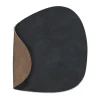 Dessous de verre Nupo recto-verso curve 1 pièce, Noir-brun