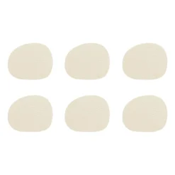 Dessous de verre Raw cuir lot de 6, Wam nude (beige)