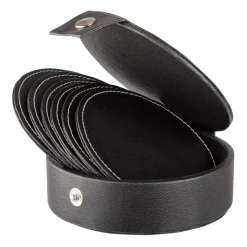 Dessous de verre Visby Ø10 cm Lot de 6, Noir