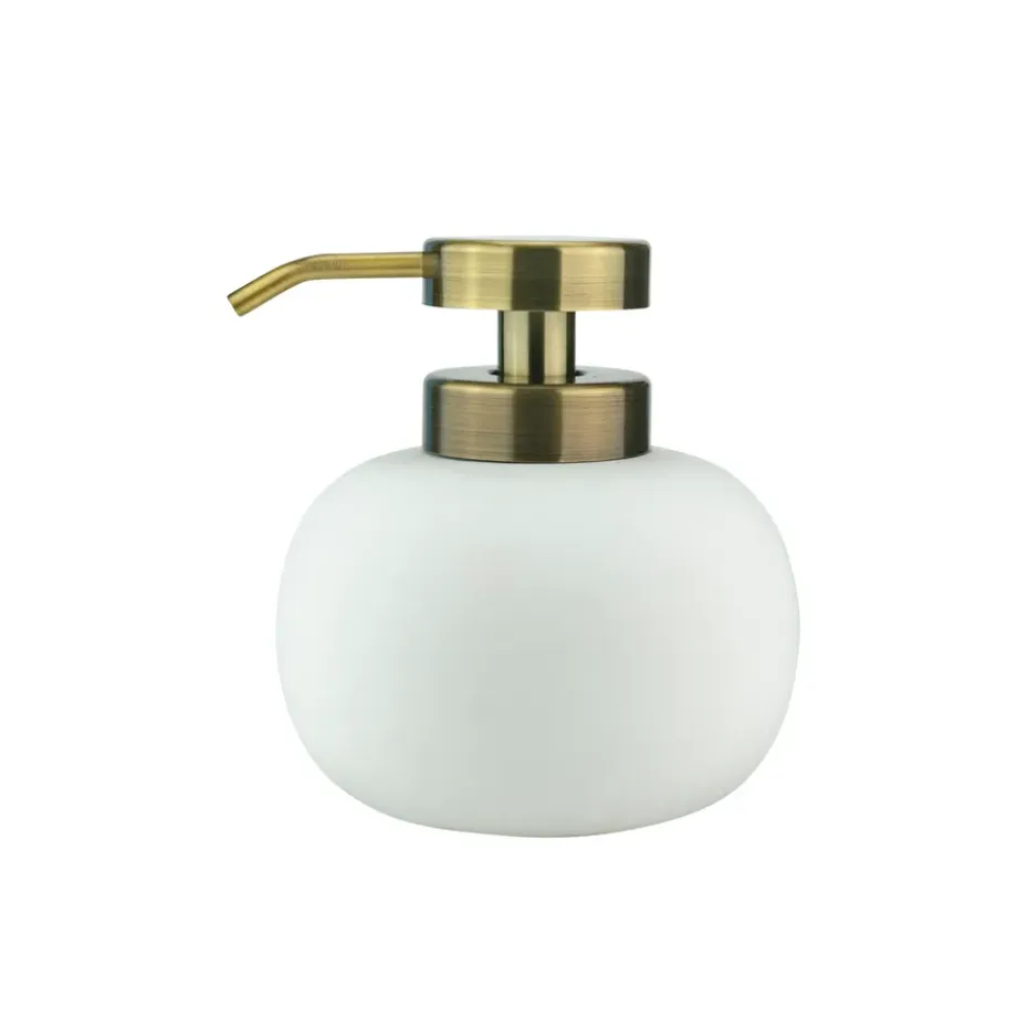 Distributeur de savon Lotus bas, blanc