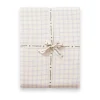 Drap-housse Gingham Sky Blue Muslin, 160x200x30 cm
