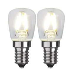 E14 LED soft glow lot de 2, 2,6 cm 2700K