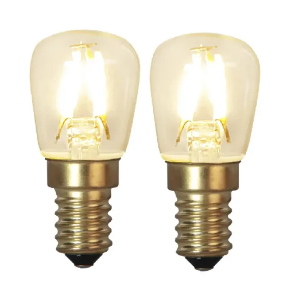 E14 LED soft glow lot de 2, 2,6 cm 2100K
