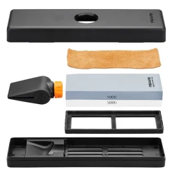 Ensemble aiguiseur de couteau Fiskars, Noir-orange