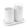 Ensemble d'accessoires pour la salle de bain ReNew de Brabantia 3 pièces, Blanc
