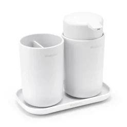 Ensemble d'accessoires pour la salle de bain ReNew de Brabantia 3 pièces, Blanc