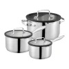 Ensemble de casseroles Karla 3 pièces, Silver