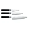 Ensemble de couteau de cuisine & 2 couteaux universels Kai Wasabi Black, 3 pièces