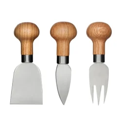 Ensemble de couteaux à fromage Nature 3 Pièces, Chêne