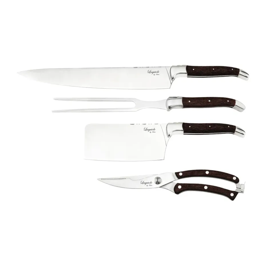 Ensemble de couteaux de chef Laguiole By Hâws 4 pièces, Wengé