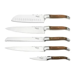 Ensemble de couteaux de chef Laguiole By Hâws 5 pièces, Olive