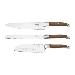 Ensemble de couteaux de chef Laguiole By Hâws 3 pièces, Chêne