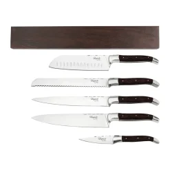 Ensemble de couteaux Laguiole By Hâws avec barre magnétique 6 pièces, Wengé