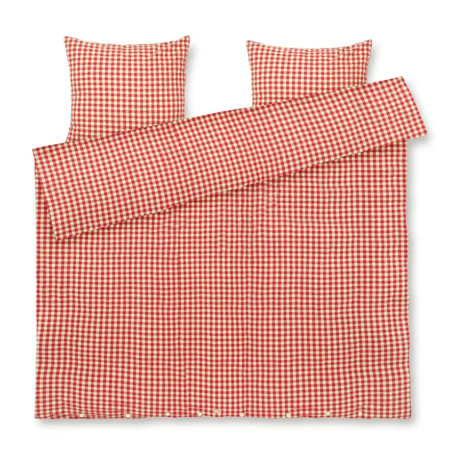 Ensemble de lit Bæk&Bølge 220x220 cm, Rouge-jaune