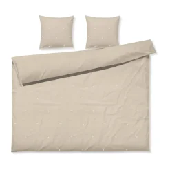 Ensemble de lit Daisy 220x220 cm, Sable-blanc