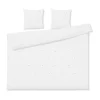 Ensemble de lit Daisy 220x220 cm, Blanc-bleu clair
