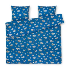 Ensemble de lit Grand Pleasantly 220x220 cm, Bleu