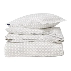 Ensemble de lit Rattan Printed 220x220 cm, White