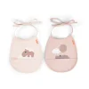 Ensemble de petits bavoirs Happy Clouds Tiny, lot de 2, Poudre
