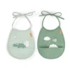 Ensemble de petits bavoirs Croco, lot de 2, Vert