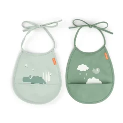 Ensemble de petits bavoirs Croco, lot de 2, Vert