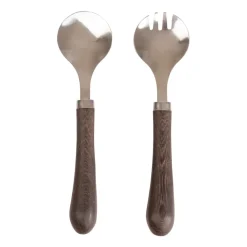 Ensemble pour salade Astrid, Marron-argent