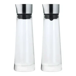 Ensemble sucrier et pot à lait Macchiato, Verre-acier inoxydable