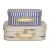 Ensemble valises Mini crocodile & stripes, Beige