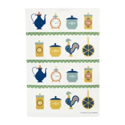 Essuie-vaisselle Time 47x70 cm, Bleu-jaune