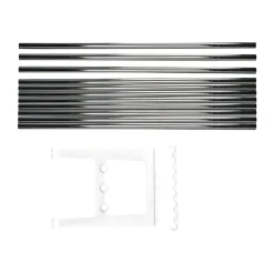 Extension de banc Nostalgi 100 cm, Chrome-blanc